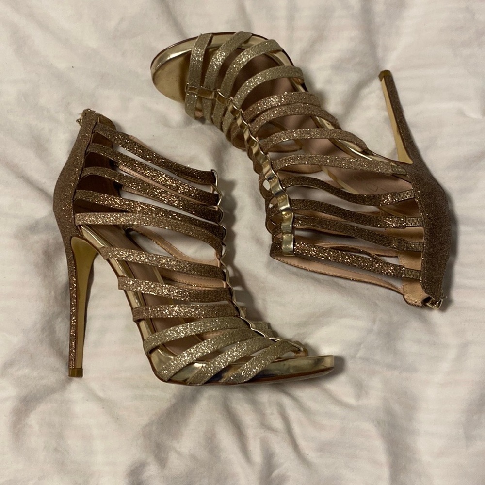 Aldo Sparkle Caged Heels - Picture 1 of 5